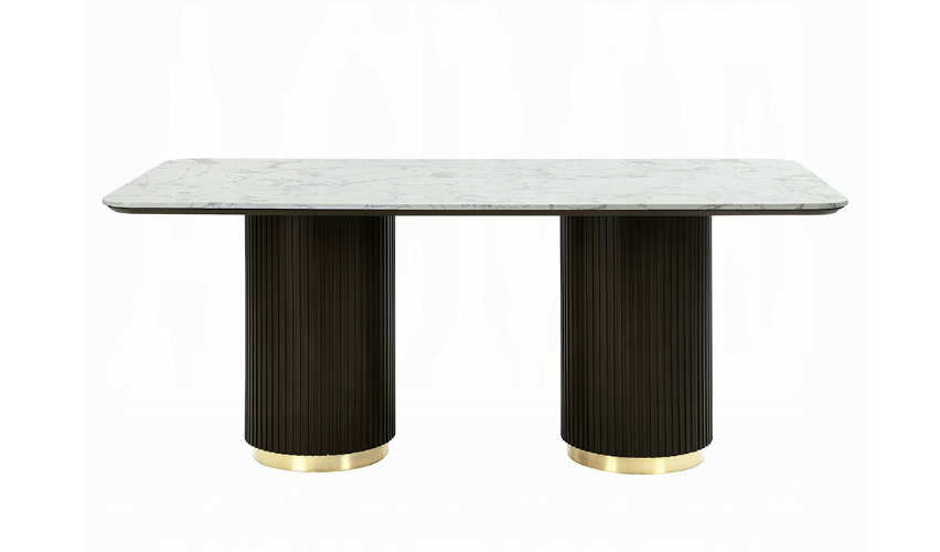 Clay Dining Table w/Marble Top