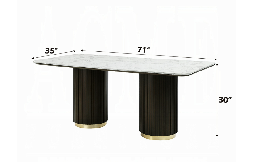 Clay Dining Table w/Marble Top