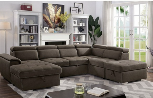 Sectional Sleeper with Storage Ottoman
