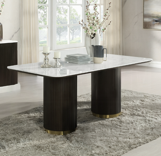 Clay Dining Table w/Marble Top